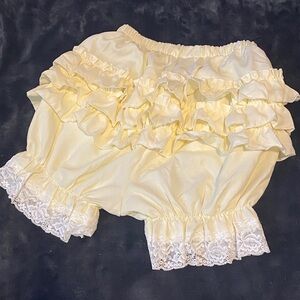 Adult Ruffled Bloomers in Cream